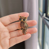 Light Full Rhinestone Owl Brooches For Women Lady Cartoon Blue Crystal Feather Alloy Animal Brooch Party Jewelry Suit Pin - Image 3