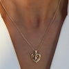 A-Z English Letter Initial Necklace Gold Plated Necklace Micro Setting Zircon Heart Necklace for Women - Image 2