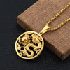 Hip Hop Gold Color 3D Round Lion Head Pendant Chain Medal Necklace Men Women Rock Rapper Jewelry Gifts - Image 38