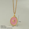 Bohemian Enamel Moon Star Necklace For Women Cute Shell Heart Collars Stainless Steel Long Chain Choker Summer Beach Jewelry - Image 12