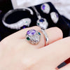 Vintage Snake-Shaped Haute Couture Jewelry Set Purple Crystal a Beautiful Gift for You Or Someone Special - Image 2