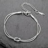 Love Knot Double Snake Chain Bracelet in Stainless Steel - Image 19