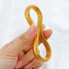 304L Stainless Steel Elastic Bracelet Women Gold Plated Charm Punk Wide Chunky Metal Spiral Bangle - Image 6
