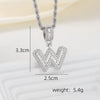 A-Z Silver Color Zircon Letter Initial Necklace Crystal Letter Necklace for Party Birthday Jewelry Gift - Image 8
