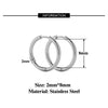 Stainless Steel Hoop Earrings in Gold-Tone or Steel-Tone - Image 21