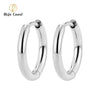 1 Pair Titanium Classic Hinged Huggie Hoops Minimalist 18G Platinum Plated Lightweight Earlobe Earrings - Image 1
