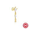 1PC Silver Eight-pointed Star CZ Piercing Earring For Women Tassel Chain Stud Earring Party Jewelry - Image 33
