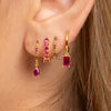 Four-Piece Cubic Zirconia Hoop Earring Set in Multiple Colors - Image 2