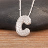Light Aesthetic 26 A-Z Letters Sparkling Zircon Pendant Necklace Initials Alphabet For Women Lucky Jewelry Accessories - Image 14