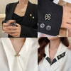 Mini Brooches for Women Clover Sun Flower Bow Knot Bee Cat Anti Slip Buckle Metal Lapel Pin Clothing Accessories - Image 2