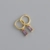 Cubic Zirconia Stainless Steel Small Hoop Earrings For Women Little Pendant Buckle Earrings Party Wedding Jewelry - Image 15