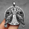 Viking Tree Raven Men Necklaces Stainless Steel Pendant Chain Women Punk Jewelry Accessories Gifts - Image 3