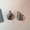 Punk Dangle Edgy Earrings Unique Detachable Stainless Steel Chunky Star Heart Moon Hoop Earrings For Women Men Statement Jewelry - Image 9