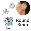 QooLady Silver Shiny Square Cubic Zirconia Stud Earrings for Women Jewelry Accessories Gift - Image 9