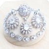 Blue Zirconia Women Silver Jewelry Sets Wedding Bridal Costume Jewellery Earrings Rings Stone Bracelets Set Pendant Necklace - Image 10