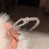 Yupsk Classic Shiny Knotted Cubic Zirconia Open Bracelets For Women Men Sliver Gold Color Wedding Party Jewelry - Image 2