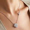 Silver Lucky Four-leaf Clover Pendant Necklace for Women Delicate Choker Chain Wedding Party Engagement Jewelry - Image 2