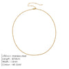 Box Chain Necklace Smooth Stainless Steel Choker Necklace Friendship 2MM Gold Color Women Gift Jewelry - Image 25