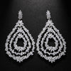 Stonefans Elegant Jewelry Exaggerated Layered Earrings Hanging Prom for Women 2024 New Show Oversize Rhinestone Earrings