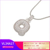 Silver Color Bubble Initial Letters Necklaces 26 Letters Pendants Necklaces for Women Brass CZ Jewelry - Image 49