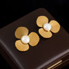316L Stainless Steel Exaggerated Golden Flower Dangle Earrings For Women Jewelry Gift Party - Image 15