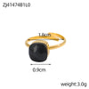 Stainless Steel Colorful Double White Black Square Stone Drop Earring Gold Plated Earrings For Women Jewelry - Image 8