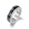 Titanium Steel and Ceramic Ring with Cubic Zirconia in US Sizes 6 to 9 - Image 11