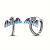 Silver Dragon Wing Earrings Woman Ladies Engagement Vintage Jewelry Accesories Prevent Allergies - Image 5