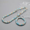 Woven Bead Necklace Glass Beaded Bohemian Statement Necklace Bracelet Hair Accessory Set For Women Jewelry Gift - Image 23