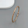 316L Stainless Steel Gold Plated Bamboo Joint Hinged Bangle Cutout C Shape Bracelet Nature Minimal Jewelry For Women - Image 3