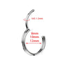 Titanium 16G Double Layered Zircon Nose Clicker Segment Clicker Ring Helix Cartilage Nose Ring Piercing Body Jewelry - Image 12