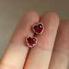 Open Heart Hoop Earrings in Gold Tone or Silver Tone - Image 15