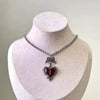Y2K Bow Heart Pendant Necklace for Women Girls Gothic Red Drip Oil Thorn Cross Choker Necklaces Party Jewelry Accessories - Image 6