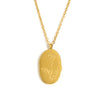 Stainless Steel Month Pendant Necklace in Gold-Tone - Image 8