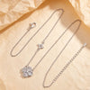 Silver Lucky Four-leaf Clover Pendant Necklace for Women Delicate Choker Chain Wedding Party Engagement Jewelry - Image 3