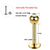 1PC ASTM Titanium Tragus Piercings Labret Stud Lip Rings Helix Piercing Ear Oreja Cartilage Earring 14G 16G Body Jewelry - Image 12