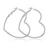 Twist Metal Heart Hoop Earrings for Women Golden Silver Color Hollow Out Big Love Earrings Brief Street Romantic Jewelry as Gift - Image 10