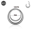 1pcs Titanium Silver&Gold Color Moon Septum Nose Ring Hinged Clicker Nipple Ring Ear Studs Lobe Cartilage Piercing Jewelry - Image 12