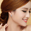 Punk Rock Unisexual Square Rhinestone Shine Hoop Earrings Silver Simple Hook Type Ear Circle Women Jewelry Gift - Image 5