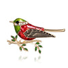 Magpie Brooch Cute Bird Flower Enamel Rhinestone Corsage Pin Clothing Accessories Jewelry - Image 15