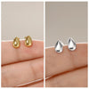 Silver 1 Pair Chic Water Drop Reflective Surface Earrings For Women Gold Simple Vintage Elegant Jewelry - Image 3