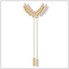 Simple Clothes Decorative Accessory Maple Ginkgo Leaf Feather Deer Eagle Rabbit Bee Lotus Flower Badge Long Brooch Pins Ornament - Image 16