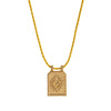 Minimally colored heart tarot card pendant necklace, women's collarbone chain, gold-plated and color preserving - Image 9
