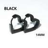 Black Hoops Earring for Men Geometric Rectangular Hexagon Triangle Pentagram Square Hoop Earring Women Jewelry - Image 2