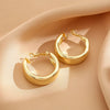 Stainless Steel Chunky Hoop Earrings for Women Girls Gold Color Double Ring Thick Geometric Drop Earrings Statement Jewelry Gift - Image 11