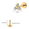 Titanium 16G Triple CZ Cartilage Helix Earring Trinity CZ Tragus Stud Conch Earlobe Lip Piercing Jewelry - Image 32