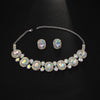 Elegant Boho Round Crystal Jewelry Set Piercing Wedding Gift for Bridal Bling Geometric Rhinestone Necklace Earring Set Party - Image 7