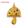 Rainbow Sun Happy Face Round Lemon Mushroom Charm Pendant, Gold Plated Zircon Necklace Bracelet Handmade Jewelry - Image 10