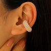 Colorful Crystal Zircon Pearl Ear Clip Earrings for Women Metal C-Shaped No Pierced Cartilage Ear Cuff Jewelry - Image 10