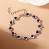 Elegant Red Crystal Zircon Metal Chain Bracelets for Women Colorful Heart Bracelets Party Wedding Wrist Charms Jewelry Gift - Image 24
